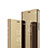 Handytasche Stand Schutzhülle Flip Leder Rahmen Spiegel Tasche M01 für OnePlus 7T Pro Gold