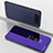Handytasche Stand Schutzhülle Flip Leder Rahmen Spiegel Tasche ZL1 für Samsung Galaxy A80 Violett