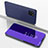 Handytasche Stand Schutzhülle Flip Leder Rahmen Spiegel Tasche ZL1 für Samsung Galaxy A81 Violett