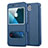 Handytasche Stand Schutzhülle Leder für Huawei Y6 Pro Blau
