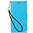 Handytasche Stand Schutzhülle Leder für Nokia X3 Hellblau