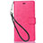 Handytasche Stand Schutzhülle Leder für Nokia X3 Pink
