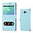 Handytasche Stand Schutzhülle Leder für Samsung Galaxy On7 G600FY Hellblau