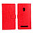 Handytasche Stand Schutzhülle Leder Hülle für Asus Zenfone 5 Rot