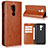 Handytasche Stand Schutzhülle Leder Hülle L01 für LG G7 Orange