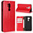 Handytasche Stand Schutzhülle Leder Hülle L01 für LG G7 Rot