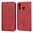Handytasche Stand Schutzhülle Leder Hülle L01 für Samsung Galaxy A40 Rot
