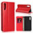Handytasche Stand Schutzhülle Leder Hülle L01 für Samsung Galaxy A50 Rot