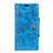 Handytasche Stand Schutzhülle Leder Hülle L02 für Alcatel 1 Blau