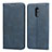 Handytasche Stand Schutzhülle Leder Hülle L02 für OnePlus 7 Blau