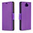 Handytasche Stand Schutzhülle Leder Hülle L02 für Sony Xperia 10 Violett