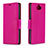 Handytasche Stand Schutzhülle Leder Hülle L02 für Sony Xperia XA3 Rot