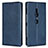 Handytasche Stand Schutzhülle Leder Hülle L02 für Sony Xperia XZ2 Blau