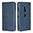 Handytasche Stand Schutzhülle Leder Hülle L02 für Sony Xperia XZ3 Blau