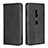 Handytasche Stand Schutzhülle Leder Hülle L02 für Sony Xperia XZ3 Schwarz