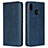 Handytasche Stand Schutzhülle Leder Hülle L06 für Huawei Nova 3e Blau