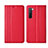 Handytasche Stand Schutzhülle Leder Hülle L06 für Oppo Find X2 Lite Rot