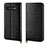 Handytasche Stand Schutzhülle Leder Hülle P04 für Samsung Galaxy S10 Schwarz