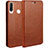 Handytasche Stand Schutzhülle Leder Hülle T01 für Huawei P30 Lite New Edition Orange