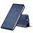 Handytasche Stand Schutzhülle Leder Hülle T01 für Oppo R15X Blau