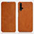 Handytasche Stand Schutzhülle Leder Hülle T02 für Huawei Nova 5T Orange