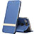 Handytasche Stand Schutzhülle Leder Hülle T05 für Huawei Honor V20 Blau