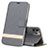Handytasche Stand Schutzhülle Leder Hülle T08 für Apple iPhone 11 Pro Max Grau