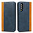 Handytasche Stand Schutzhülle Leder Hülle T10 für Huawei P30 Blau