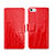 Handytasche Stand Schutzhülle Leder Krokodil für Apple iPhone 5 Rot