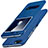 Handytasche Stand Schutzhülle Leder L01 für Huawei Enjoy 7 Blau