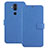 Handytasche Stand Schutzhülle Leder L01 für Nokia X7 Blau