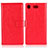 Handytasche Stand Schutzhülle Leder L01 für Sony Xperia XZ1 Compact Rot