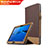Handytasche Stand Schutzhülle Leder L02 für Huawei MediaPad M3 Lite 10.1 BAH-W09 Braun