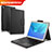 Handytasche Stand Schutzhülle Leder mit Tastatur für Huawei MediaPad M5 Pro 10.8 Schwarz
