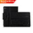Handytasche Stand Schutzhülle Leder mit Tastatur L01 für Huawei MediaPad M3 Lite 10.1 BAH-W09 Schwarz