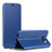 Handytasche Stand Schutzhülle Leder P01 für Samsung Galaxy S8 Blau