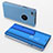 Handytasche Stand Schutzhülle Leder Rahmen Spiegel Tasche für Apple iPhone 6 Blau