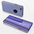 Handytasche Stand Schutzhülle Leder Rahmen Spiegel Tasche für Apple iPhone 6 Violett