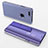 Handytasche Stand Schutzhülle Leder Rahmen Spiegel Tasche für Apple iPhone 8 Plus Violett