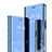 Handytasche Stand Schutzhülle Leder Rahmen Spiegel Tasche für Huawei Honor 9 Lite Blau
