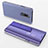 Handytasche Stand Schutzhülle Leder Rahmen Spiegel Tasche für Huawei Mate 10 Lite Violett