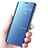Handytasche Stand Schutzhülle Leder Rahmen Spiegel Tasche für Huawei Mate 20 Pro Blau
