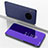 Handytasche Stand Schutzhülle Leder Rahmen Spiegel Tasche für Huawei Mate 30 5G Violett