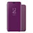 Handytasche Stand Schutzhülle Leder Rahmen Spiegel Tasche für Huawei Nova 5 Pro Violett