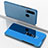 Handytasche Stand Schutzhülle Leder Rahmen Spiegel Tasche für Huawei P30 Lite Blau