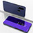 Handytasche Stand Schutzhülle Leder Rahmen Spiegel Tasche für Huawei P30 Lite Violett