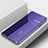 Handytasche Stand Schutzhülle Leder Rahmen Spiegel Tasche für OnePlus 7 Pro Violett