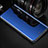Handytasche Stand Schutzhülle Leder Rahmen Spiegel Tasche für Oppo RX17 Pro Blau