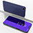 Handytasche Stand Schutzhülle Leder Rahmen Spiegel Tasche für Samsung Galaxy A10 Violett
