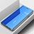 Handytasche Stand Schutzhülle Leder Rahmen Spiegel Tasche für Samsung Galaxy A70 Blau